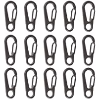 QLOUNI 15pcs Mosquetones de Escalada Gancho Llavero Rápido a Presión Ligero Lock para Paracord-Viaja y Camping